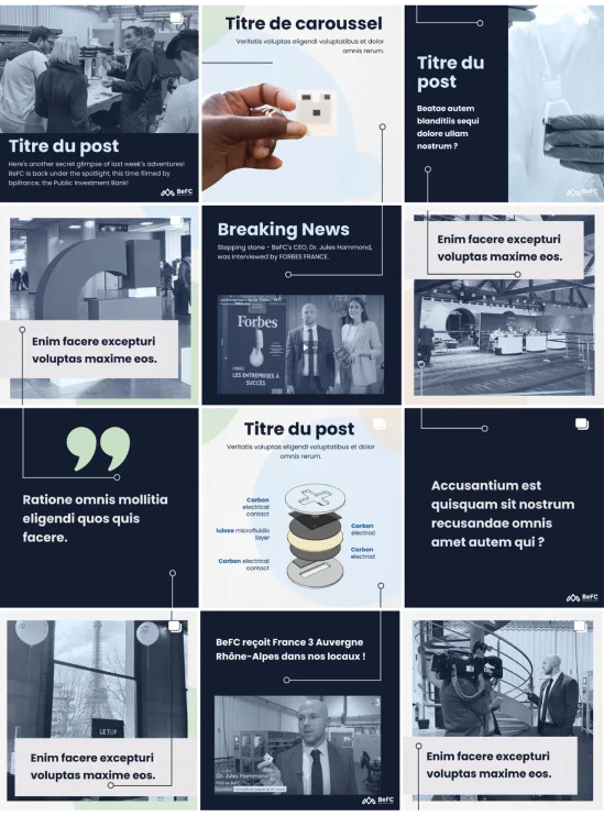 Insta 1 Proposition de template de feed Instagram