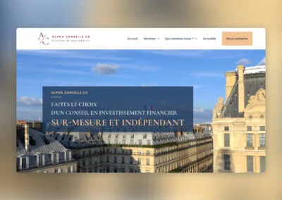 Création du site dun cabinet de gestion de patrimoine : Alpha conseil co
